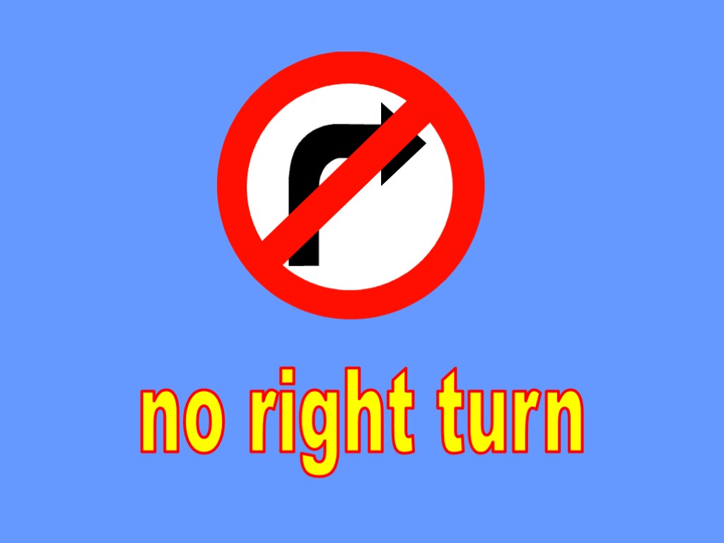 no right turn